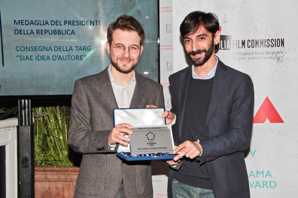 Elia Gonella and Giuseppe Checchia, Special Plaque Carlo Bixio 2017 for the Best Screenplay